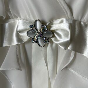 Elegant White Ruffle Dress